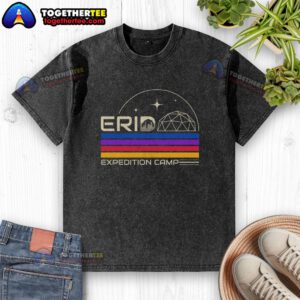Official Erid Expedition Camp washed t-shirt in a relaxed fit, perfect for outdoor adventures and casual wear.