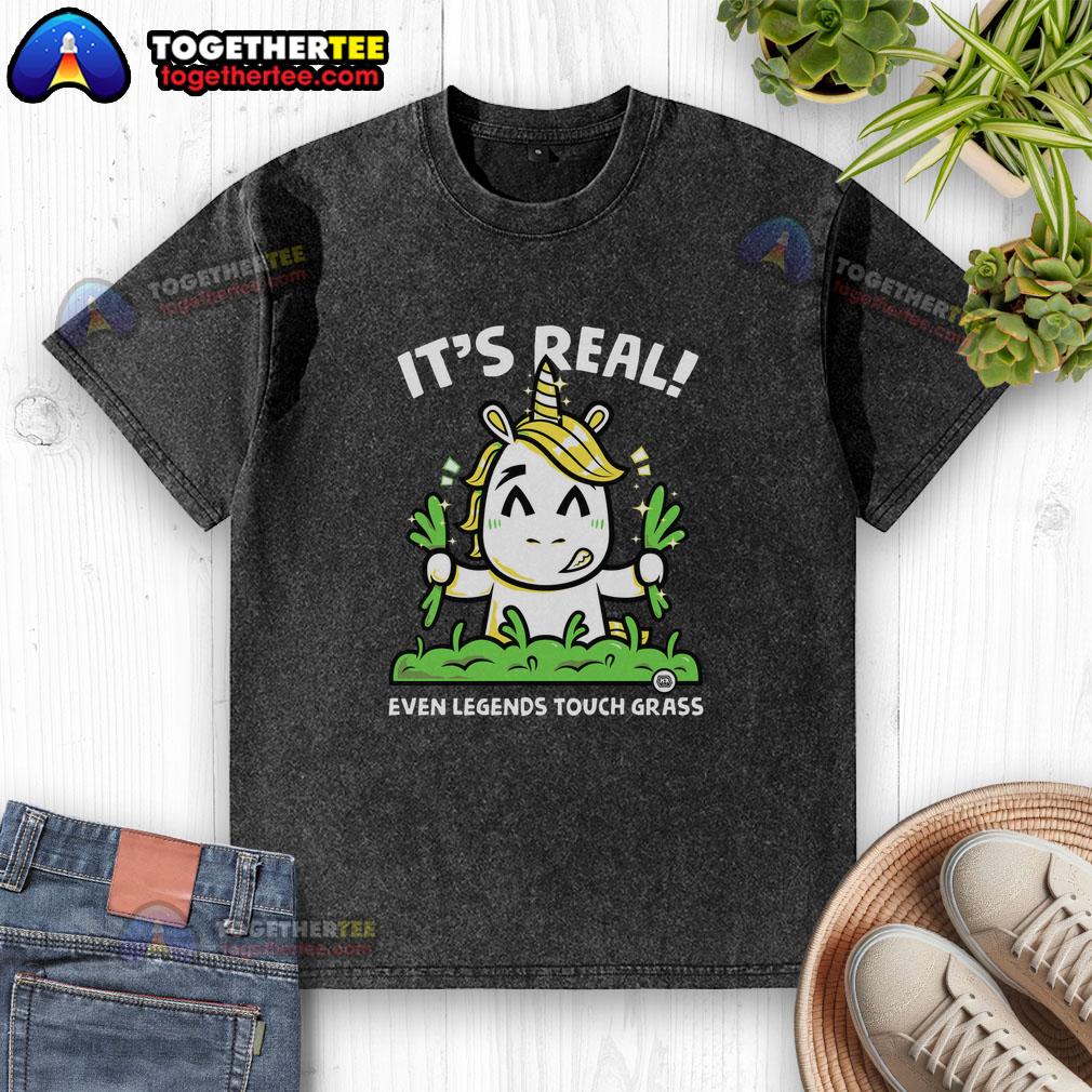 Official Even Legends Touch Grass Washed T-Shirt in soft cotton, featuring a relaxed fit and unique graphic design.