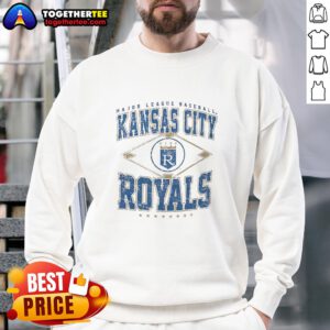 Alt Text: Official Kansas City Royals Major League Baseball Cooperstown Diamond sweatshirt in blue with team logo.