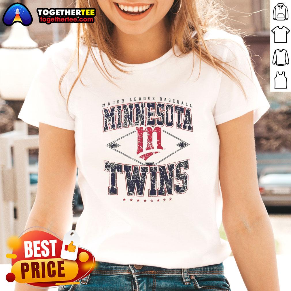 Official Minnesota Twins Major League Baseball Cooperstown Diamond Ladies Tee in vibrant team colors and stylish design.