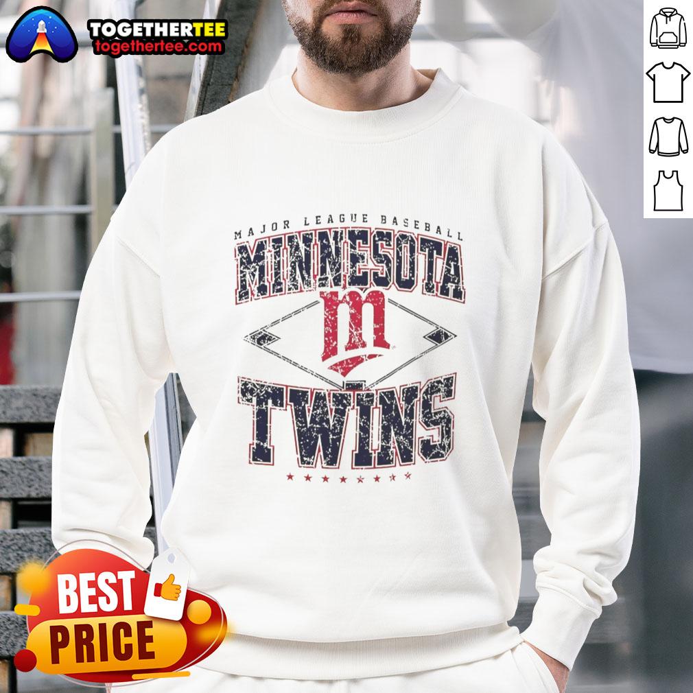 Official Minnesota Twins Major League Baseball Cooperstown Diamond Sweatshirt featuring team logo and stylish design.