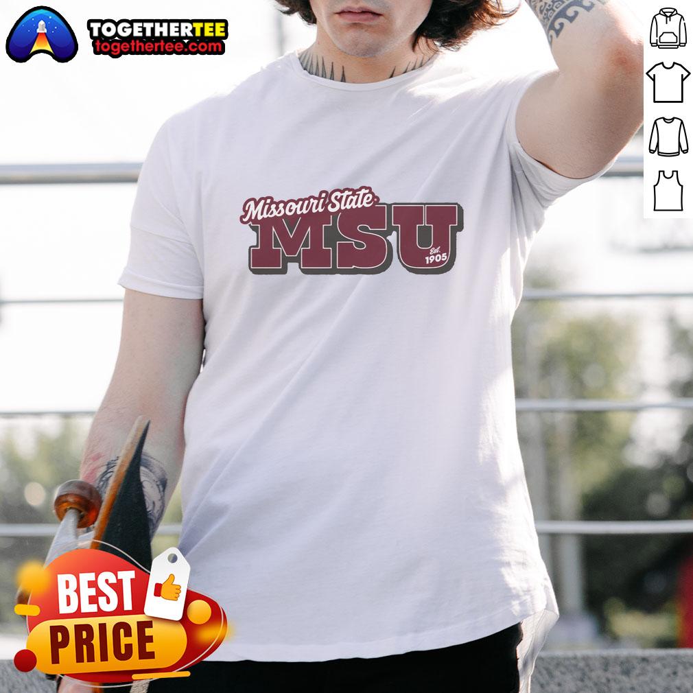 Premium Missouri State Est 1905 Maroon T-Shirt featuring a classic logo design on a comfortable fit.