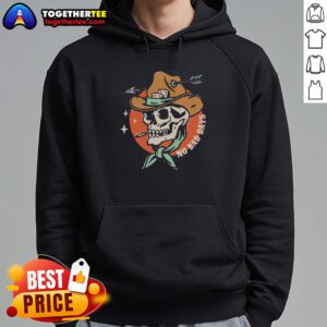 Premium No Bad Days Funny Cowboy Skeleton Smoking Hoodie design featuring a humorous skeleton in cowboy attire.