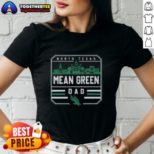 Premium North Texas Mean Green Dad Campus Ladies Tee in green, perfect for showing school spirit at UNT.