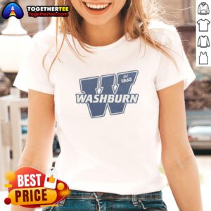Premium Washburn Est 1865 vintage ladies tee featuring classic design and comfortable fit for stylish women.