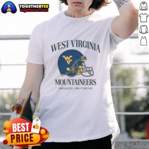 Premium West Virginia University Football Mountaineers 'Earn It Together' T-Shirt showcasing team spirit and style.