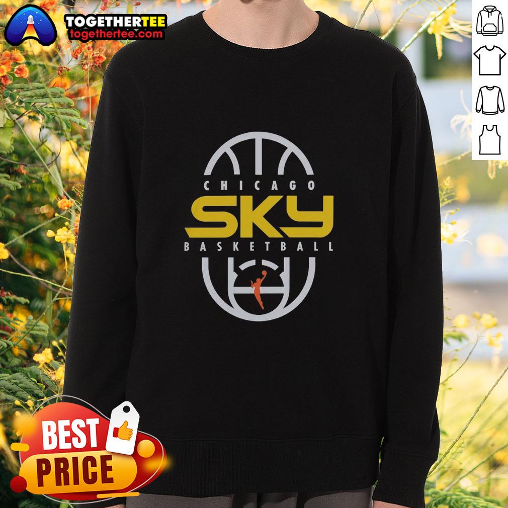 Authentic Chicago Sky basketball sweatshirt with logo, perfect for on-court practice, featuring stylish design.