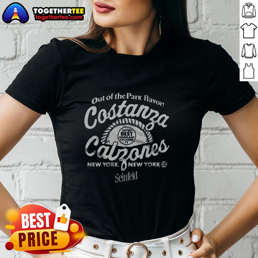 Pretty Seinfeld X New York Yankees Costanzas Calzones ladies tee featuring a stylish design for fans of the iconic show.