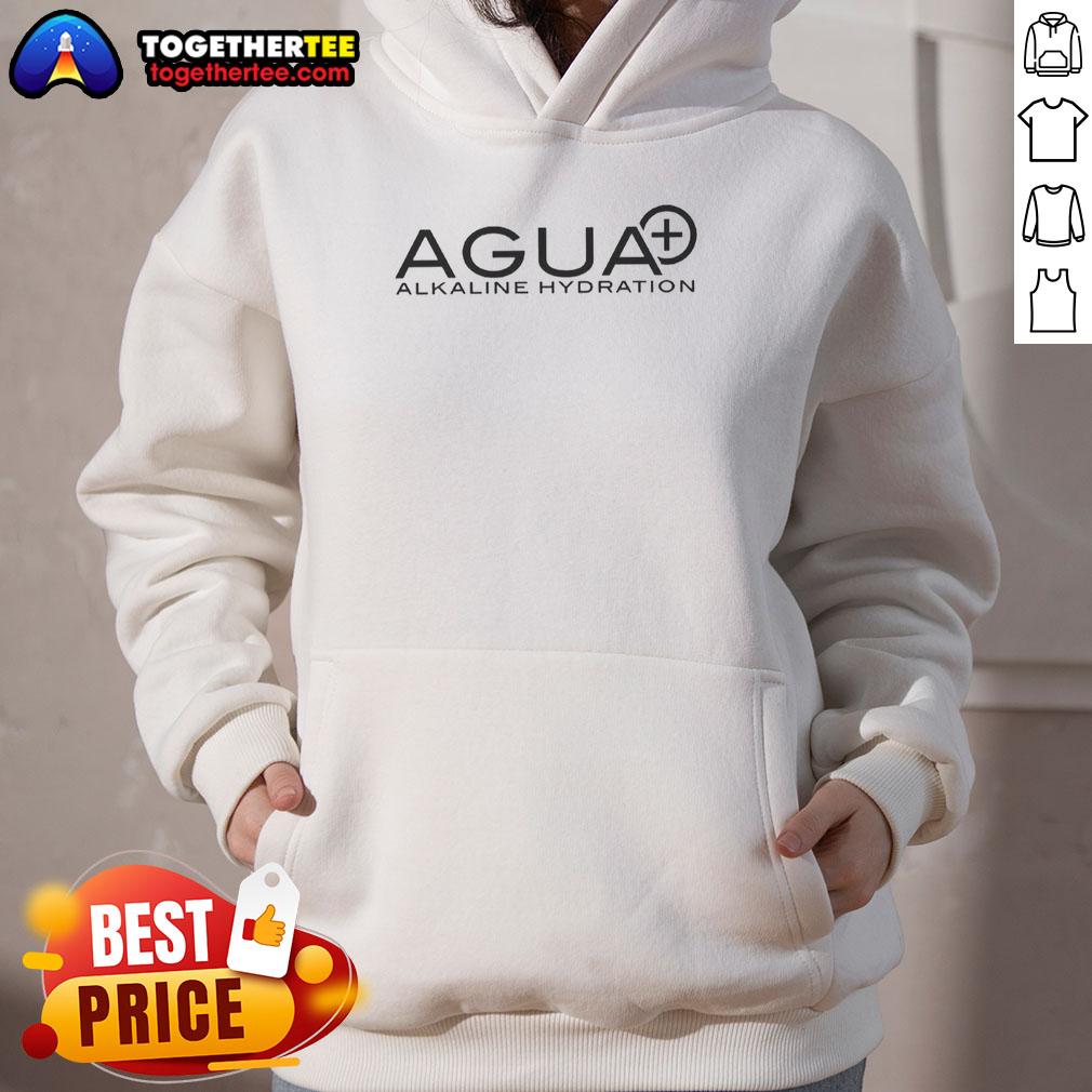 Top Agua Alkaline Hydration logo hoodie featuring a stylish design for health-conscious individuals.