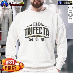 Top Big Ten Summit Sportswear sweatshirt celebrating college football national champions with a stylish trifecta design.
