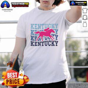 Top Kentucky Race Horse Wavy T-Shirt featuring a stylish design perfect for horse racing fans and enthusiasts.