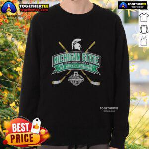 Top Michigan State 2026 NCAA Division I Men's Ice Hockey Regional sweatshirt in green, featuring the team logo and sporty design.
