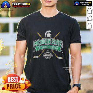 Top Michigan State 2026 NCAA Division I Men's Ice Hockey Regional T-Shirt featuring team colors and logo.
