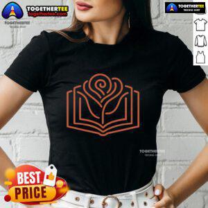 Top Neon Rose in the Books Ladies Tee featuring vibrant colors and stylish design for trendy women's fashion.