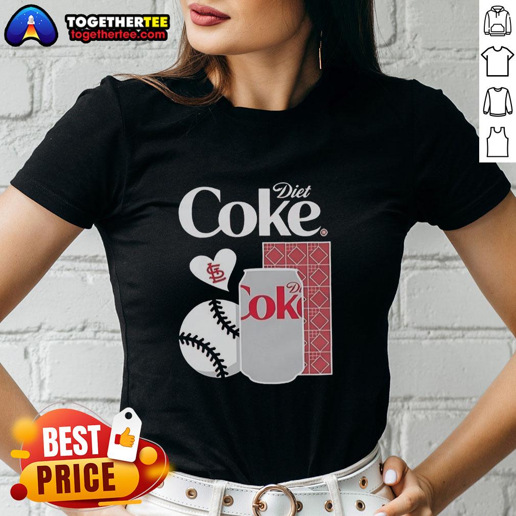 Awesome Cardinals Diet Coke Night Ladies Tee featuring vibrant team colors and design perfect for game day.