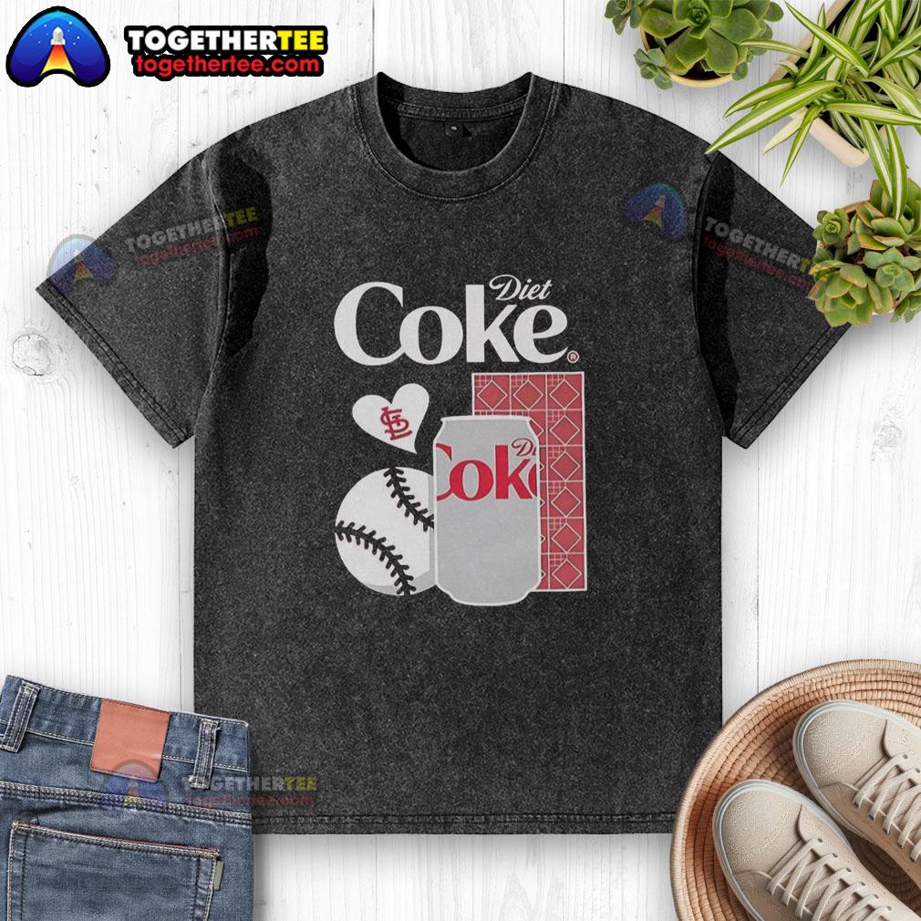 Awesome Cardinals Diet Coke Night washed t-shirt featuring a vibrant design, perfect for game day or casual wear.