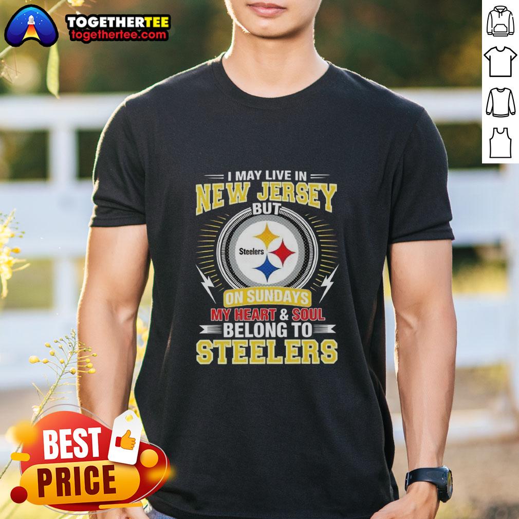 Awesome New Jersey NFL t-shirt saying 'My Heart and Soul Belong to Steelers' perfect for fans living in Georgia.