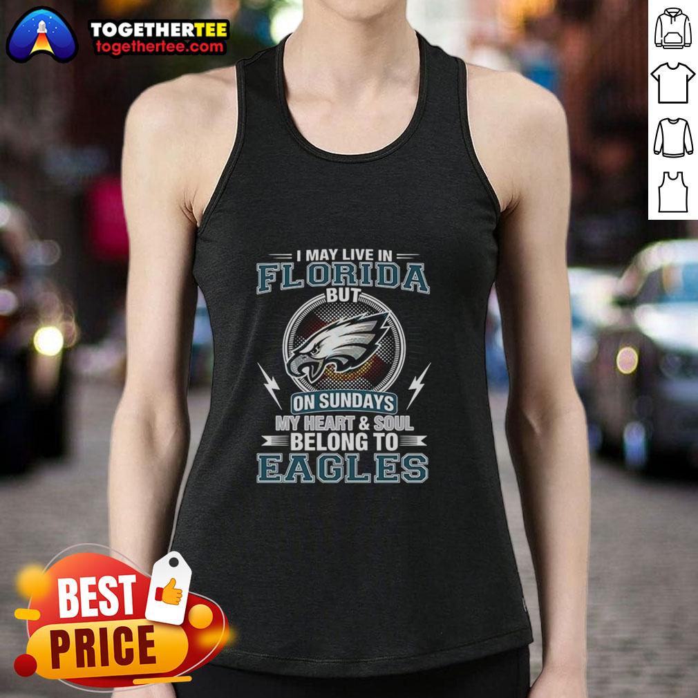 Philadelphia Eagles tank top showcasing pride for NFL team, perfect for fans living in Florida on game day.
