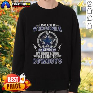 Cozy sweatshirt featuring Dallas Cowboys NFL logo, perfect for fans in Virginia who support their team on Sundays.