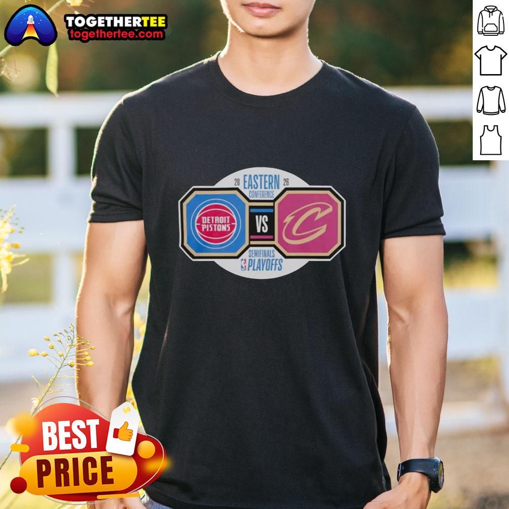 Good Detroit Pistons vs Cleveland Cavaliers 2026 NBA Playoffs Eastern Conference Semifinals T-Shirt design.