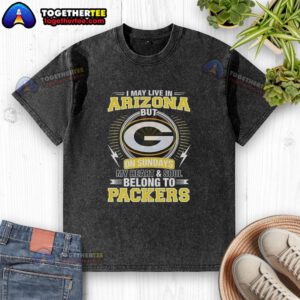 Good Green Bay Packers NFL t-shirt featuring 'My heart belongs to Packers' design, perfect for fans in Arizona.