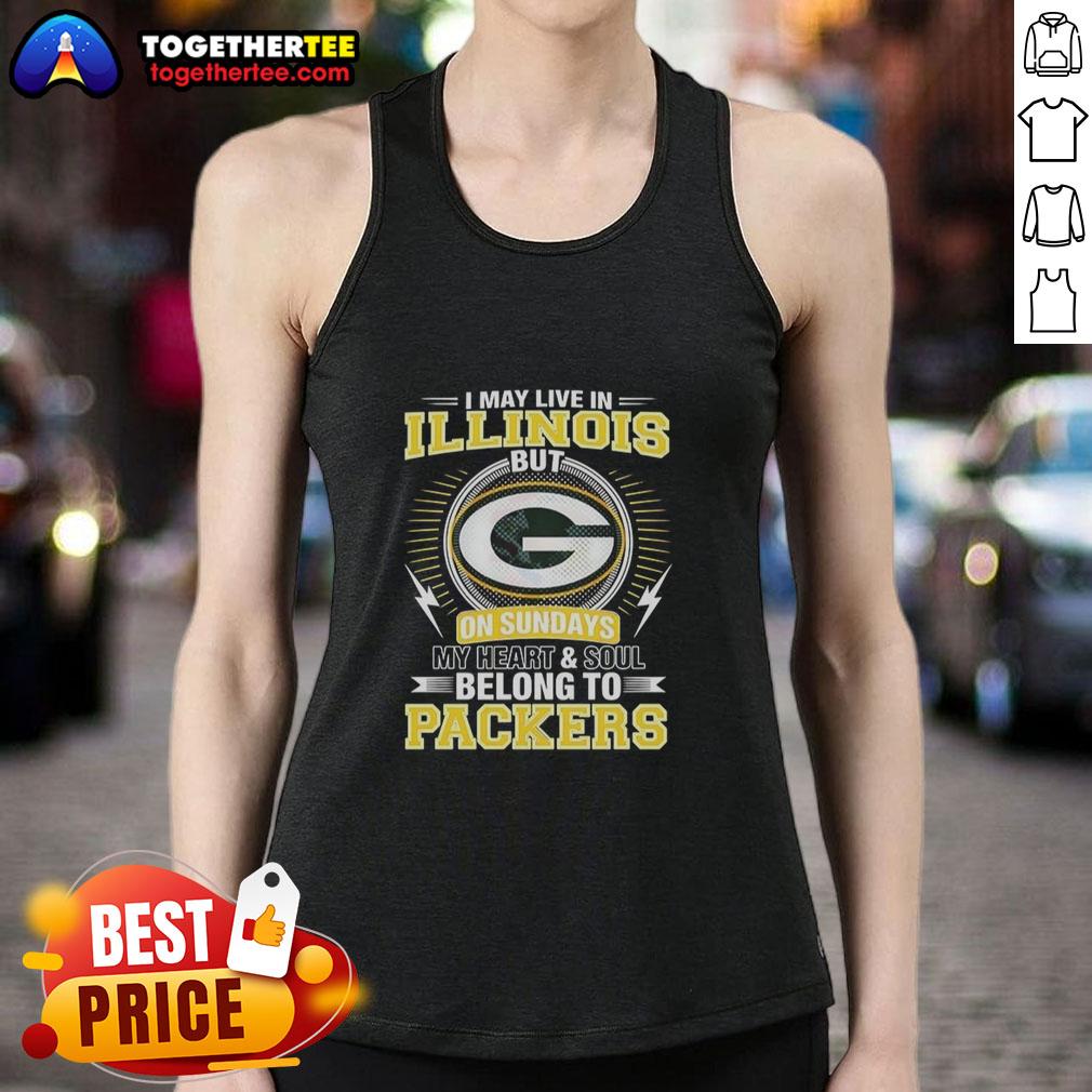 Good Green Bay Packers NFL tank top showcasing loyalty; perfect for fans living in Illinois on game days.