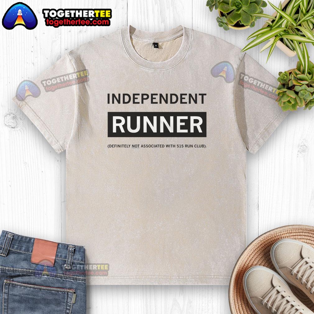 Good Independent Runner washed t-shirt in soft fabric, perfect for casual wear and running enthusiasts.