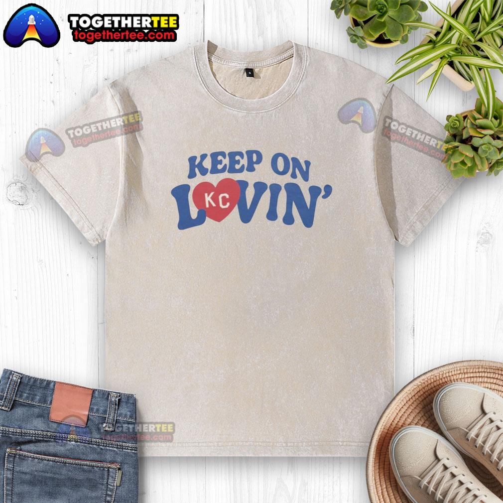 Vintage washed t-shirt featuring 'Good Keep On Kc Lovin' graphic design for a stylish, casual look.