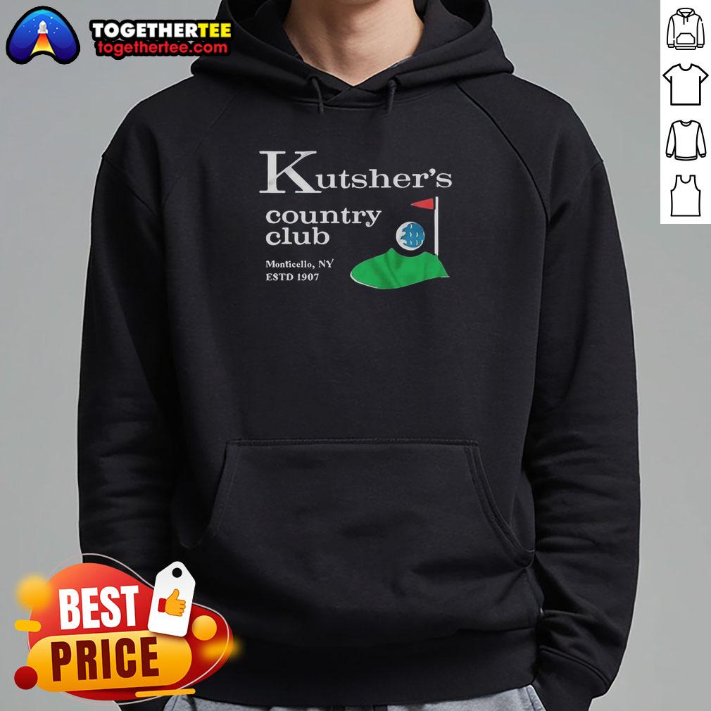 Vintage Good Kutshers Country Club hoodie from Monticello, New York, established 1907, showcasing classic resort style.