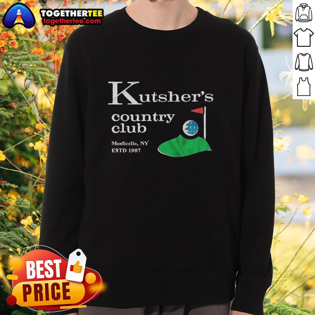 Vintage Good Kutsher's Country Club sweatshirt from Monticello, New York, established 1907, showcasing classic design.
