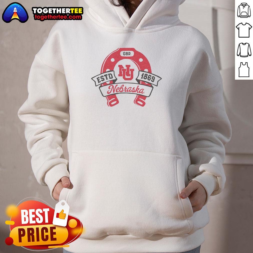 Good Nebraska Lucky Horseshoe Ash Hoodie featuring a stylish design perfect for fans and casual wear.