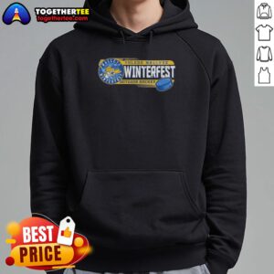 Vintage hoodie featuring Good Toledo Walleye Winterfest design, perfect for outdoor hockey fans and winter sports enthusiasts.