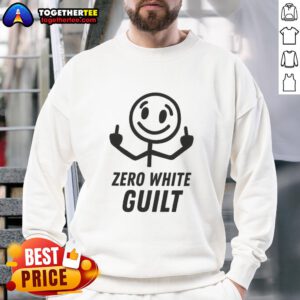 Good Zero White Guilt Middle Finger Sweatshirt in black, featuring a bold graphic design, perfect for expressing individuality.