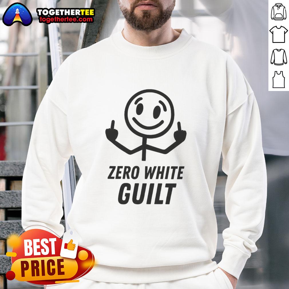 Good Zero White Guilt Middle Finger Sweatshirt in black, featuring a bold graphic design, perfect for expressing individuality.