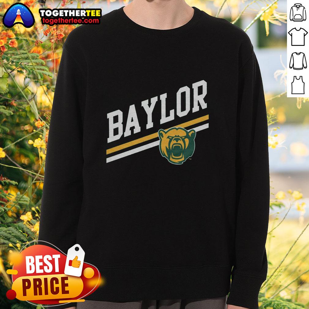 Alt Text: Official Baylor Sideline Forest Sweatshirt featuring vibrant green color, logo, and comfortable design for fans.
