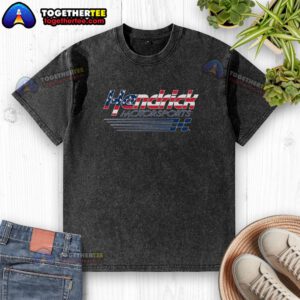 Official Hendrick Motorsports Team Collection Athletic Heather Gray Patriotic Logo Washed T-Shirt for fans.