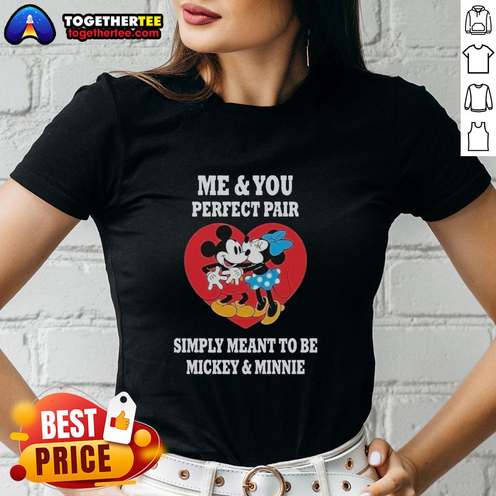 Official Me And You Perfect Fair Mickey and Minnie Ladies Tee showcasing a charming design for Disney fans.