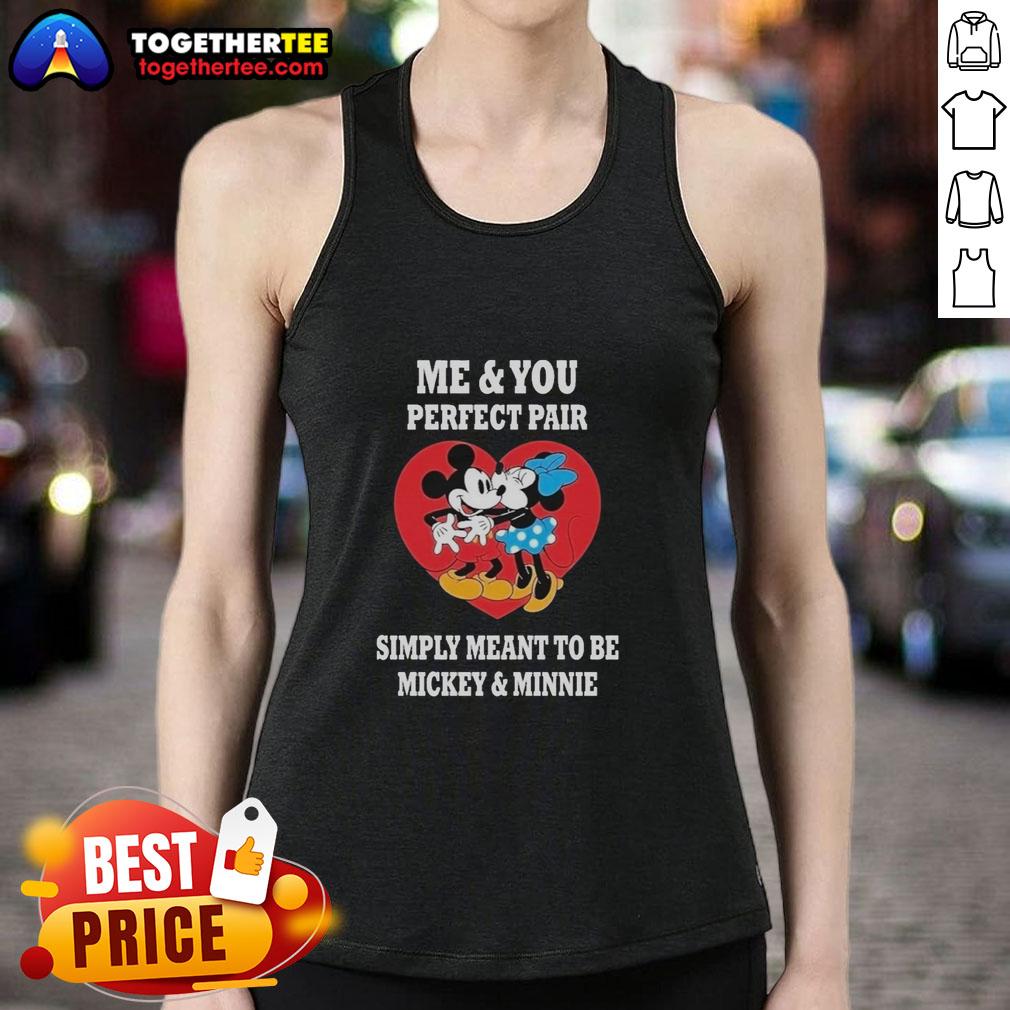 Official 'Me And You' Mickey and Minnie tank top featuring a perfect fair design, simply meant to be, ideal for Disney fans.