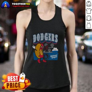 Official Preschool Mitchell & Ness Cream Los Angeles Dodgers Step Back Up Tank Top for young fans.