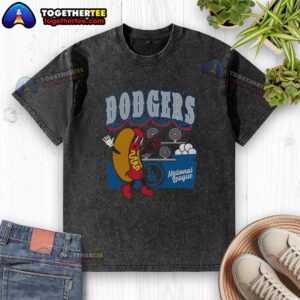 Alt Text: Official Preschool Mitchell & Ness Cream Los Angeles Dodgers Step Back Up Washed T-Shirt for young fans.