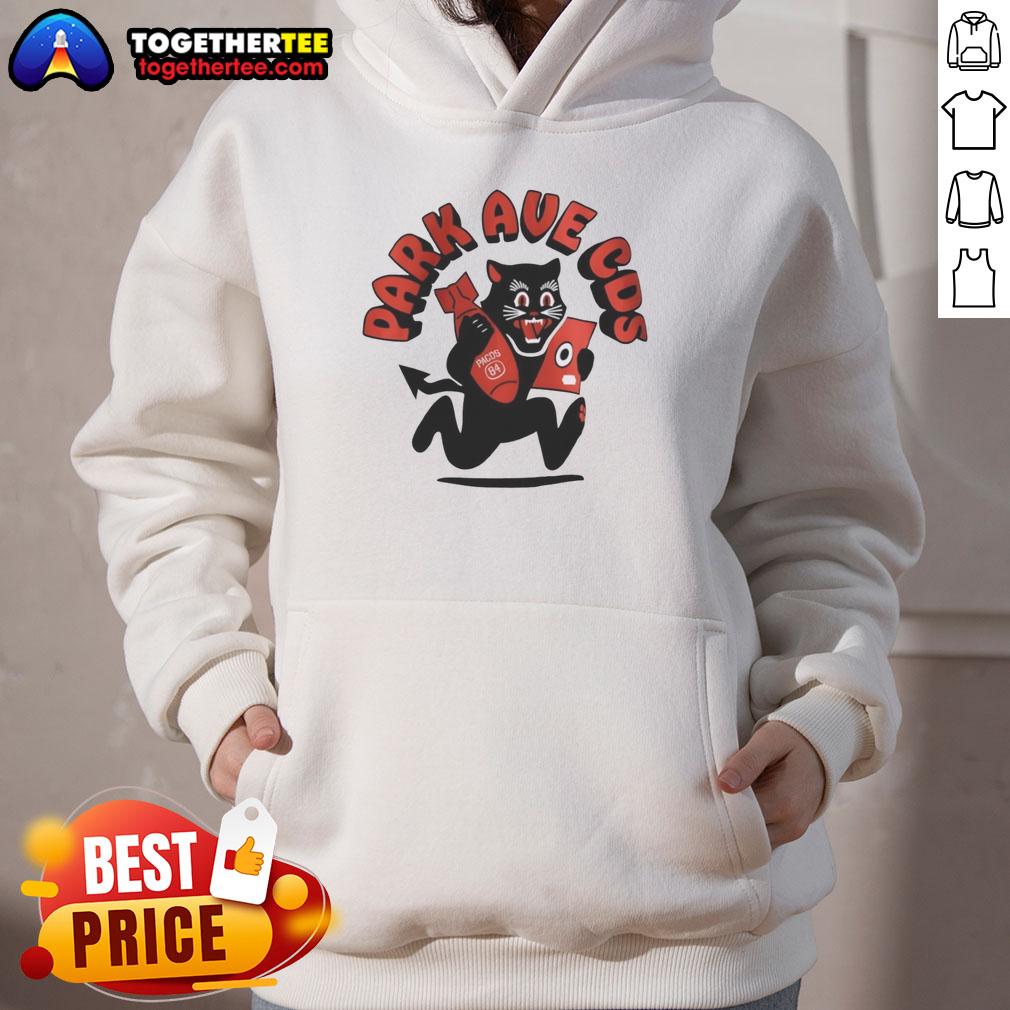 Original Black Cat Park Ave Cos Hoodie featuring a stylish black cat design, perfect for cozy casual wear.