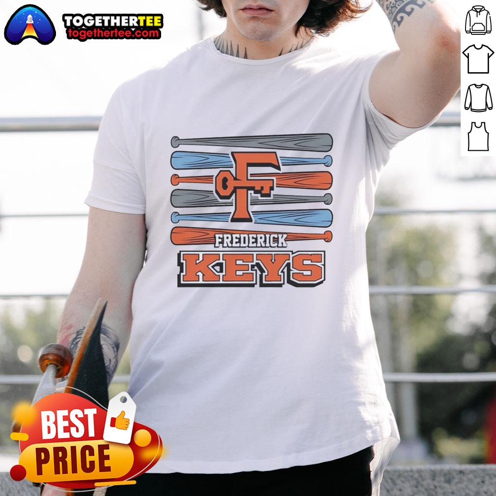 Original Frederick Keys Baseball Logo T-Shirt featuring vibrant team colors and classic design for fans and collectors.