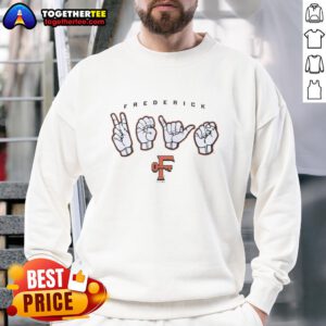 Original Frederick Keys baseball sweatshirt in navy blue, featuring the team logo and a comfortable fit for fans.