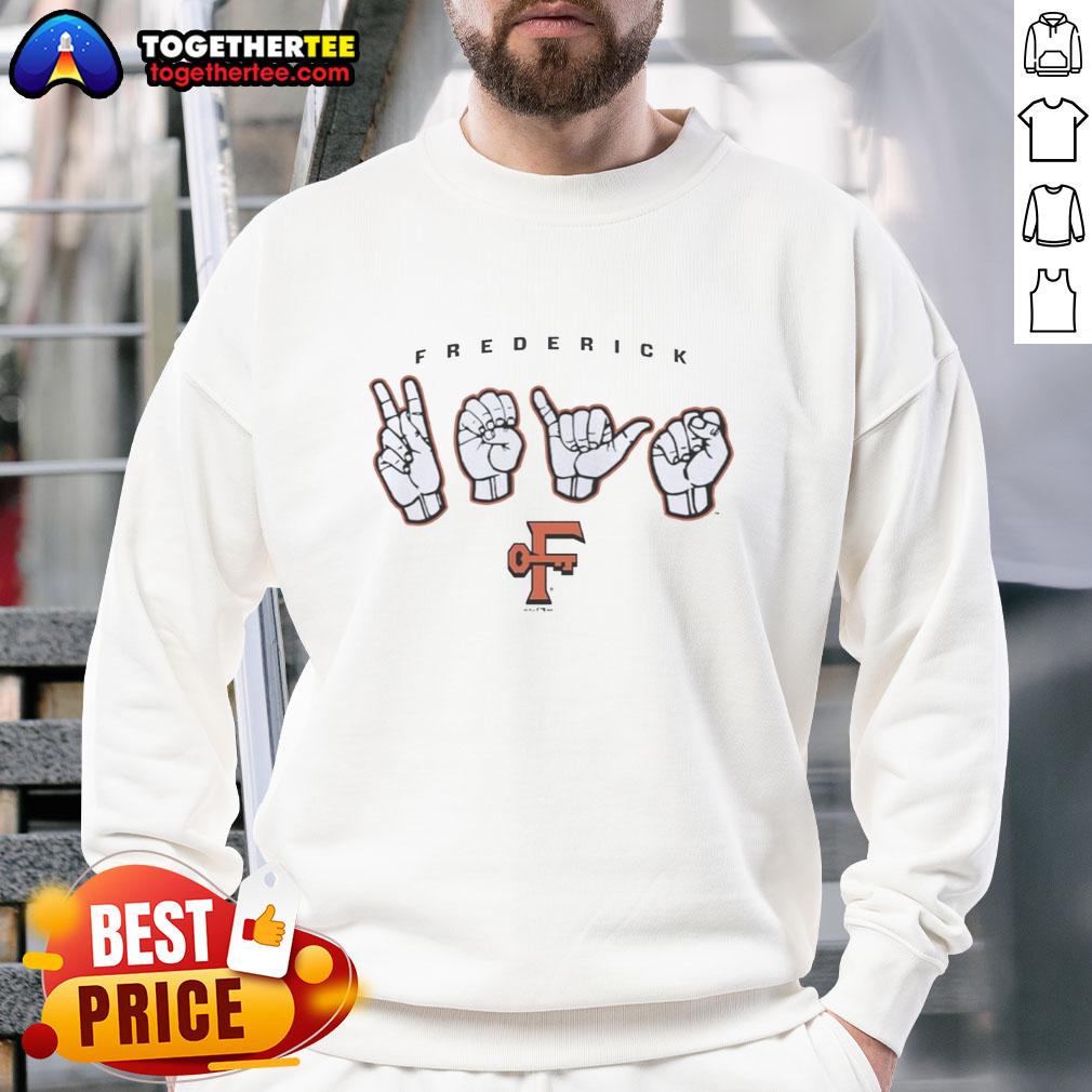 Original Frederick Keys baseball sweatshirt in navy blue, featuring the team logo and a comfortable fit for fans.