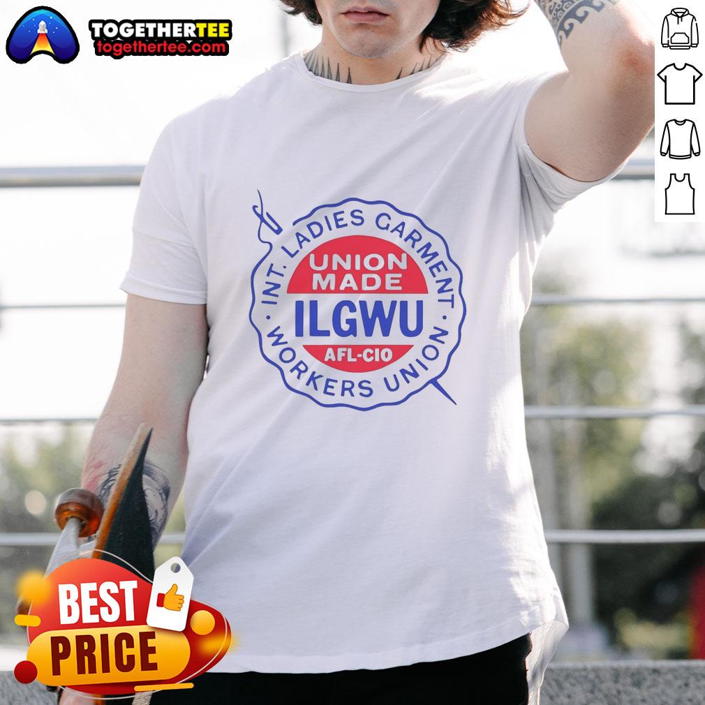 Alt Text: Original ILGWU AFL-CIO logo T-shirt showcasing the International Ladies' Garment Workers' Union emblem.
