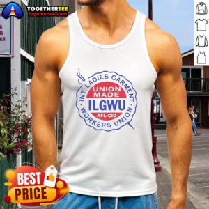 ILGWU AFL-CIO logo tank top, featuring the Original International Ladies Garment Workers Union design.