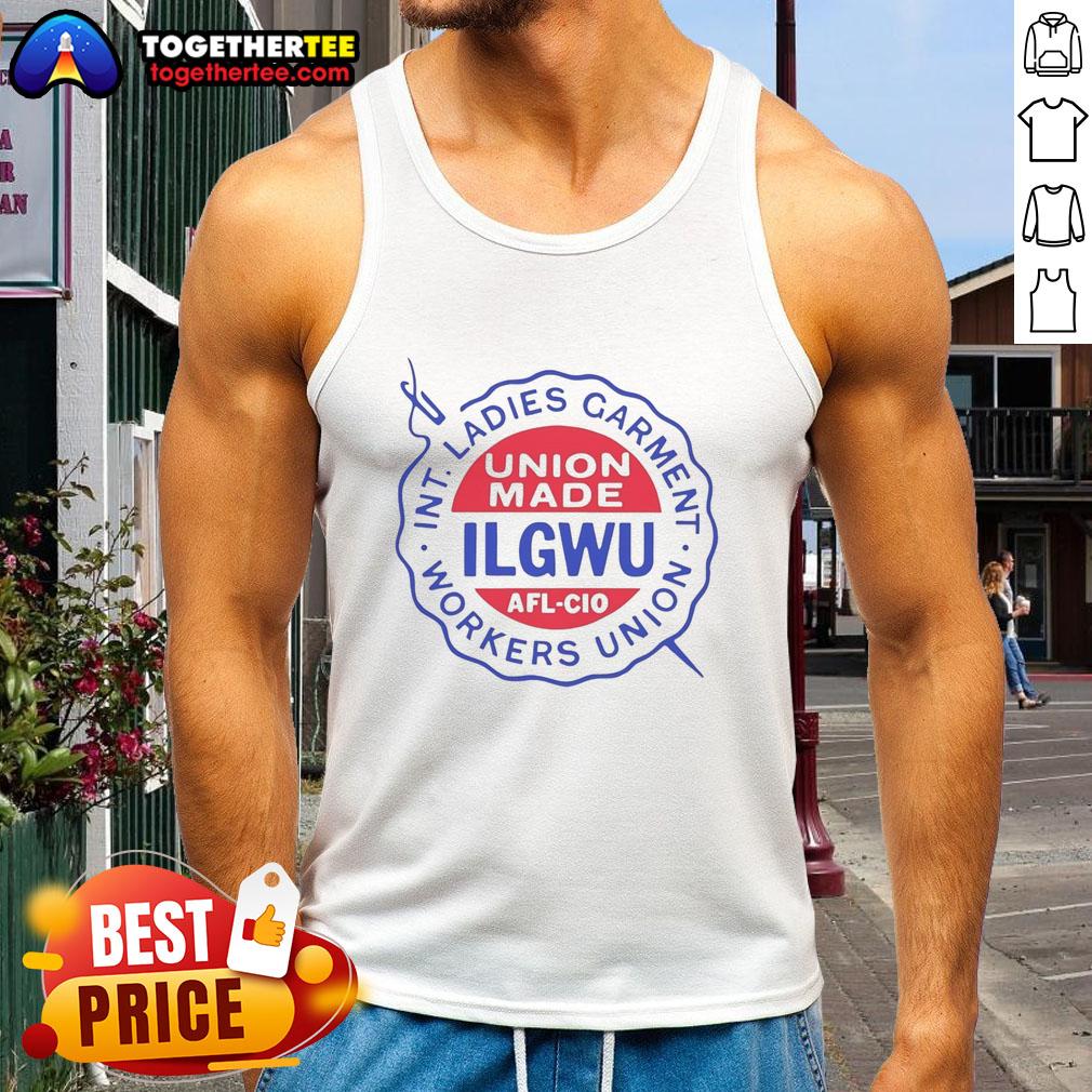 ILGWU AFL-CIO logo tank top, featuring the Original International Ladies Garment Workers Union design.