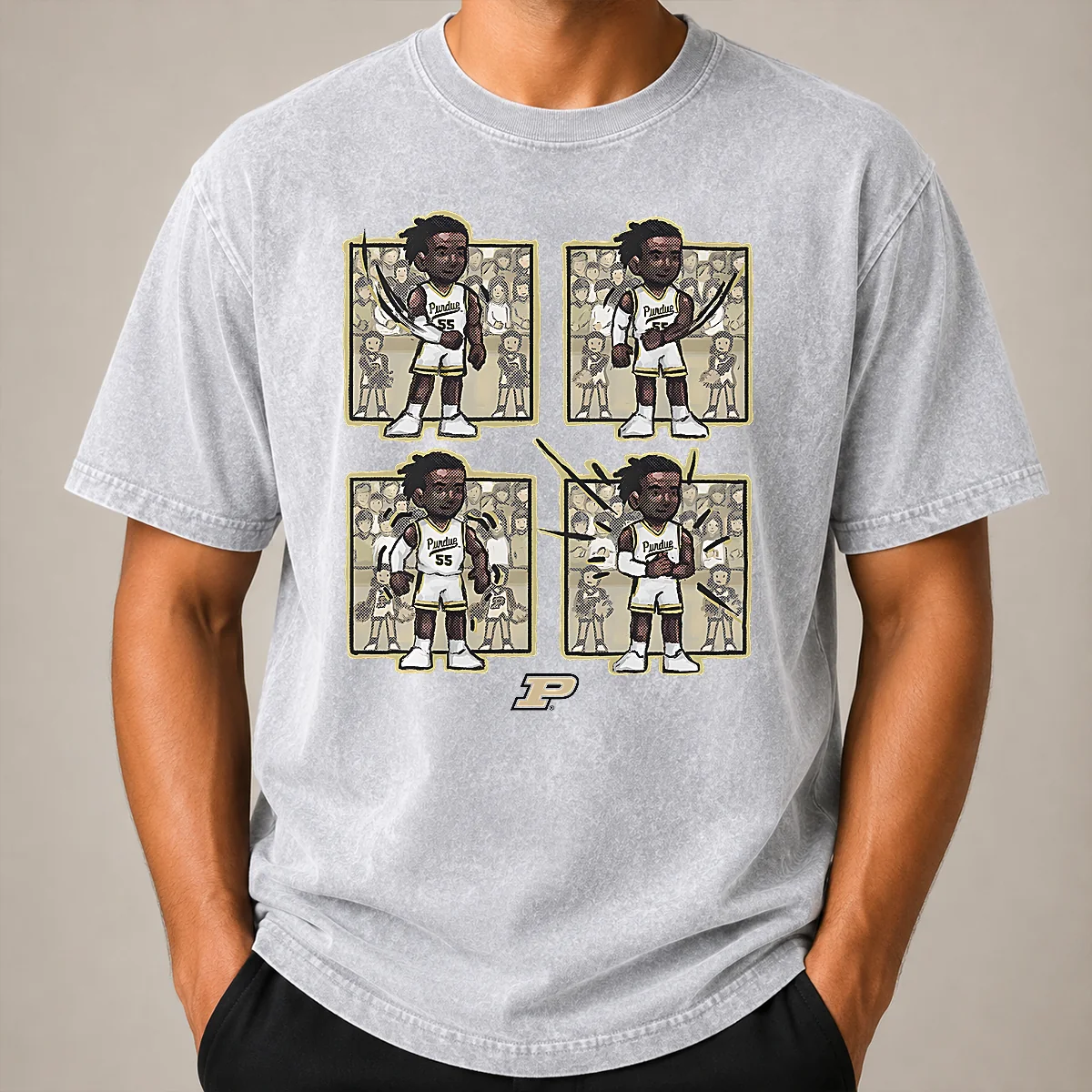 Awesome Basketball Purdue The Lance Dance Lance Jones Washed T Shirt Awesome Basketball Purdue The Lance Dance Lance Jones Washed T-Shirt