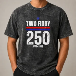 Awesome Two Fiddy 250 17762026 USA Washed T Shirt in soft cotton fabric with vintage washed finish