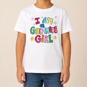 Funny I Am A God Made Girl Kids T-Shirt